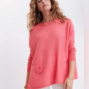 Mer Sea Catalina sweater in coral. Sz: One Size